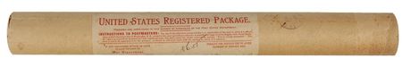 Lot #163 Woodrow Wilson: Accompanied by its desirable, yet seldom-seen, original mailing tube. - Image 2