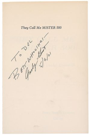 Lot #1455 Andy Granatelli Book - Image 1
