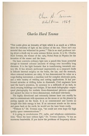Lot #340 Charles H. Townes - Image 3