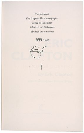 Lot #785 Eric Clapton Book - Image 1