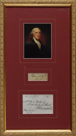 Lot #164 George Washington: Washington free frank as President of the United States - Image 1
