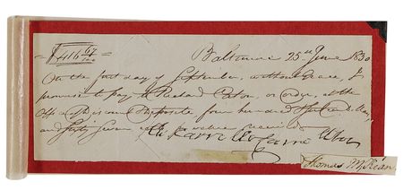 Lot #209 Declaration of Independence: McKean and Carroll Signatures - Image 1