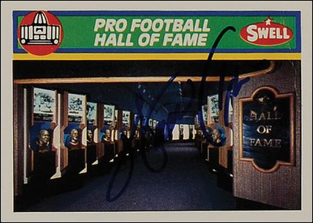 Lot #1555 Walter Payton Signature and Trading Card - Image 1