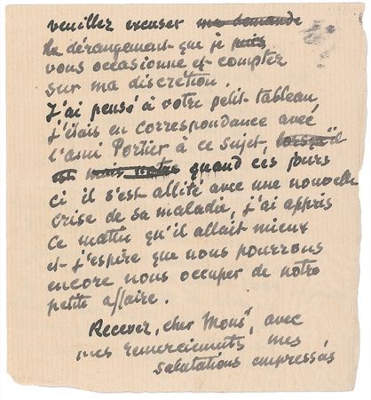 Lot #603 Camille Pissarro: “Would you be so kind as to tell me if that Association is trustworthy and whether my paintings might not clash with the artists who exhibit there” - Image 2