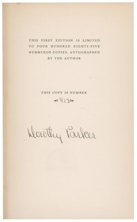 Lot #598 Dorothy Parker Book - Image 1