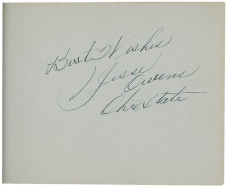 Lot #1006 Autograph Book: Jesse Owens and several 1936 Olympians join Jack Dempsey and 1930s acting elite - Image 1