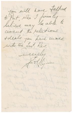 Lot #1132 Errol Flynn: While overseas in 1953 filming The Master of Ballantrae, Flynn desperately tries to manage his tax scandal - Image 2