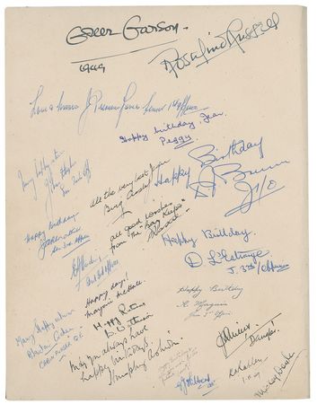 Lot #661 Walt Disney: Disney, Hitchcock, Heifitz, and Fleming sail on the Queen Elizabeth - Image 1