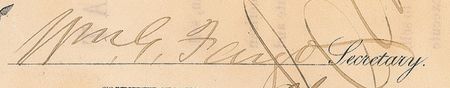 Lot #348 Henry Wells and William Fargo: Wells and Fargo sign an 1861 American Express stock certificate - Image 2