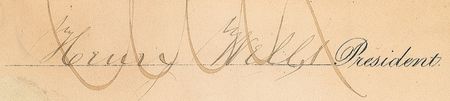 Lot #348 Henry Wells and William Fargo: Wells and Fargo sign an 1861 American Express stock certificate - Image 3
