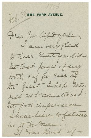 Lot #643 Edith Wharton: “I am sure that, till we throw somebody to the wolves, confidence & money will never return” - Image 1