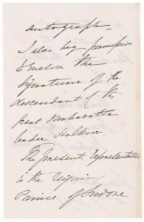 Lot #388 Lord Napier of Magdala Handwritten Letter Signed - Image 2