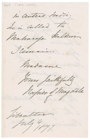 Lot #388 Lord Napier of Magdala Handwritten Letter Signed - Image 3