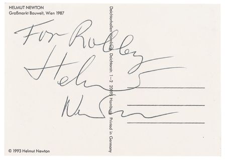 Lot #595 Helmut Newton Signed Photograph - Image 2