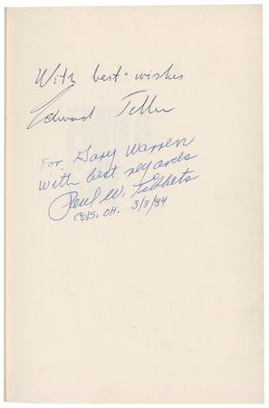 Lot #362 Enola Gay: Tibbets and Teller - Image 1