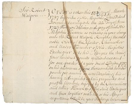Lot #347 Robert Walpole Endorsement - Image 2