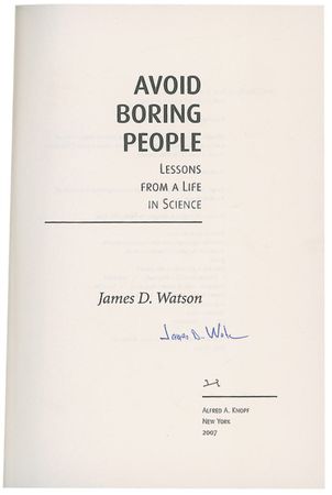 Lot #224 DNA: James D. Watson Book - Image 1