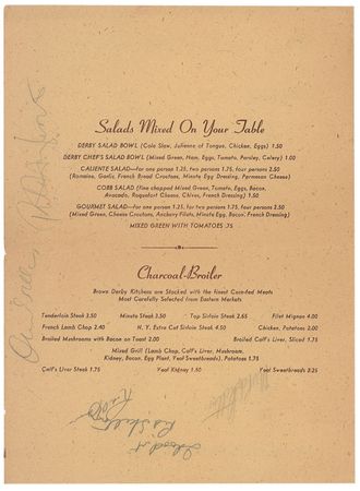 Lot #1172 Rita Hayworth and Orson Welles: Hayworth and Welles make their mark on the Brown Derby - Image 2