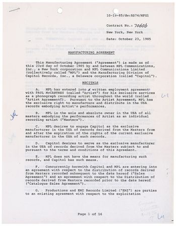 Lot #755 Beatles: Paul McCartney: McCartney finds his way home to Capitol Records - Image 1