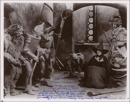 Lot #1341 Wizard of Oz: Margaret Hamilton: ?You will lose a lot of parts & play a lot?but there are always disappointments & you have to learn to accept that? - Image 1