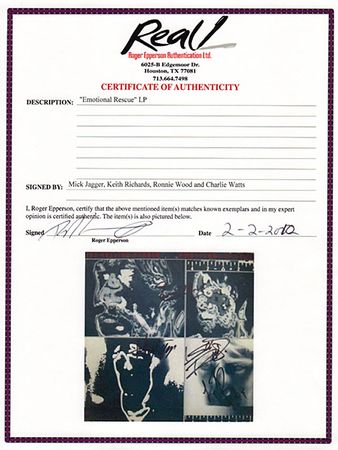 Lot #923 Rolling Stones: The Stones sign their chart-topping Emotional Rescue - Image 3