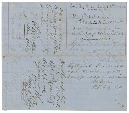 Lot #355 Confederate Generals: A quartet of Confederate generals accept a junior officer?s 1862 resignation - Image 2