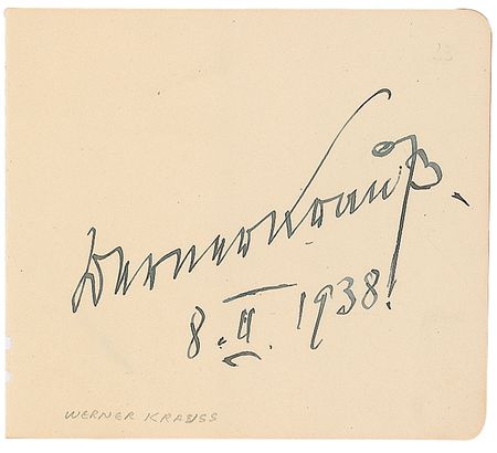 Lot #1204 Werner Krauss - Image 1