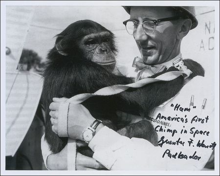 Lot #130 Guenter Wendt and Ham the Chimp - Image 2