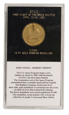 Lot #775 Columbia STS-1 Robbins Medal - Image 1