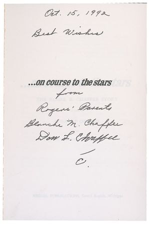 Lot #306 Apollo 01: Chaffee, Roger - Image 2