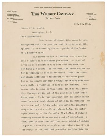Lot #48 Wilbur Wright - Image 1