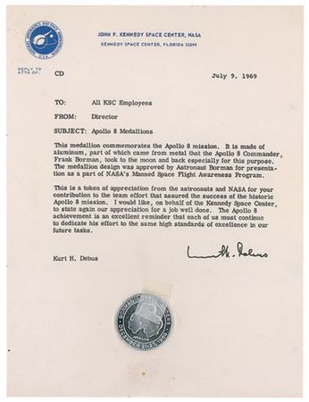 Lot #282 Apollo 11 and Apollo 8 - Image 1
