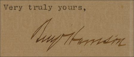 Lot #53 Benjamin Harrison: Compelling correspondence from Harrison in the heat of the riveting presidential race of 1892 - Image 2