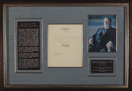 Lot #138 William H. Taft: Chief Justice Taft writes of a famed labor leader: “Old Gompers and I don’t agree on many subjects, but I do enjoy reading his attacks on Bolshevism” - Image 1
