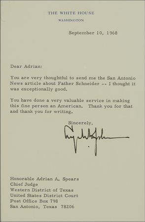 Lot #70 Lyndon B. Johnson: LBJ celebrates ?exceptionally good? news from a dear friend in his hometown of Stonewall - Image 2