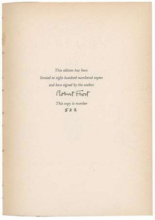 Lot #554 Robert Frost Book - Image 1