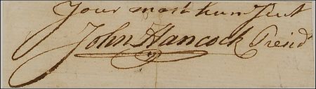 Lot #251 John Hancock: Exceptionally bold John Hancock - Image 2