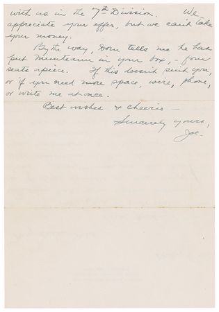 Lot #403 Joseph Stilwell: ?Most of our guests were asked on account of their status; you were asked because we would be glad to have you serve with us in the 7th Division? - Image 2