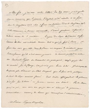 Lot #381 Napoleon: ?What a sad effect is produced by the placing of a fool on the throne??Napoleon rails against Pius VII and begins the reorganization of the Papal States - Image 1