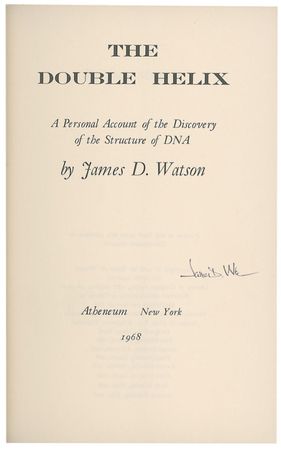 Lot #224 DNA: James D. Watson Book - Image 1