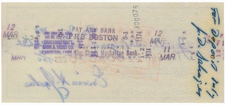 Lot #614 J. D. Salinger: “For Deposit Only, J. D. Salinger” - Image 2