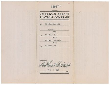 Lot #1595 Will Harridge Signed Document - Image 2