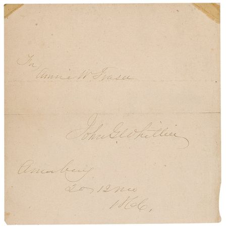 Lot #645 John Greenleaf Whittier - Image 1