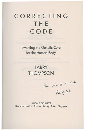 Lot #220 DNA: Francis Crick Book - Image 1