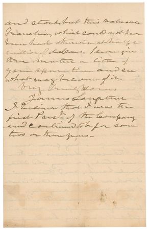 Lot #372 James Longstreet: ?They have put a fraud upon me and got not only my bonds and stock but this valuable Franchise which could not have been had otherwise at half a million dollars? - Image 4