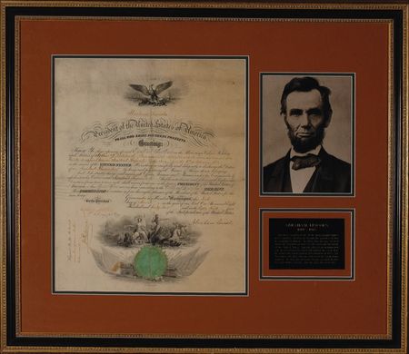 Lot #82 Abraham Lincoln: Two days after delivering his second inaugural address, Lincoln commissions a naval paymaster - Image 1