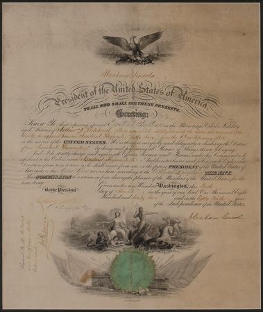 Lot #82 Abraham Lincoln: Two days after delivering his second inaugural address, Lincoln commissions a naval paymaster - Image 2