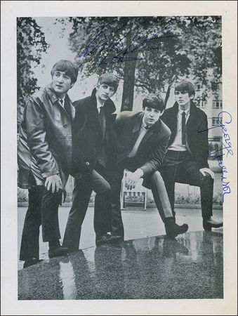 Lot #741 Beatles: Harrison and Starr Signed Photograph - Image 1