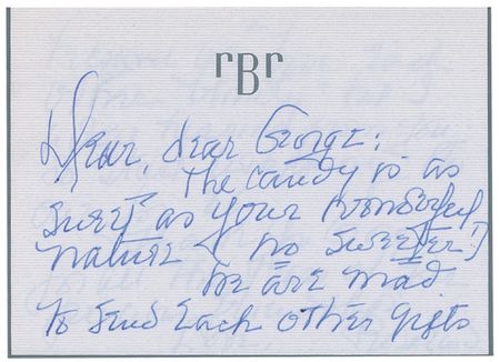 Lot #1405 Rosalind Russell: “We are mad to send each other gifts because we love each other ‘blindly’” - Image 1