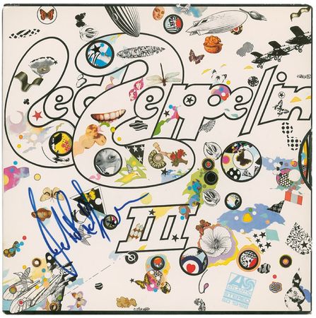 Lot #879 Led Zeppelin Album and Signed Photograph - Image 1